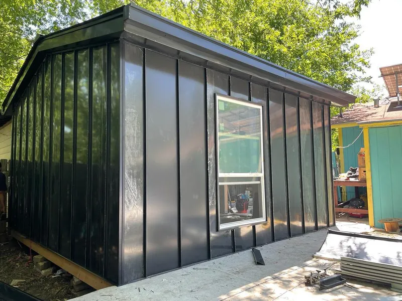 Black standing seam metal wall panels for Metal Roof Installation in The Acreage